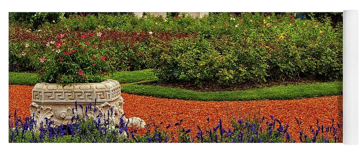 Landscape Yoga Mat featuring the photograph Palermo Woods Garden by Robert McKinstry