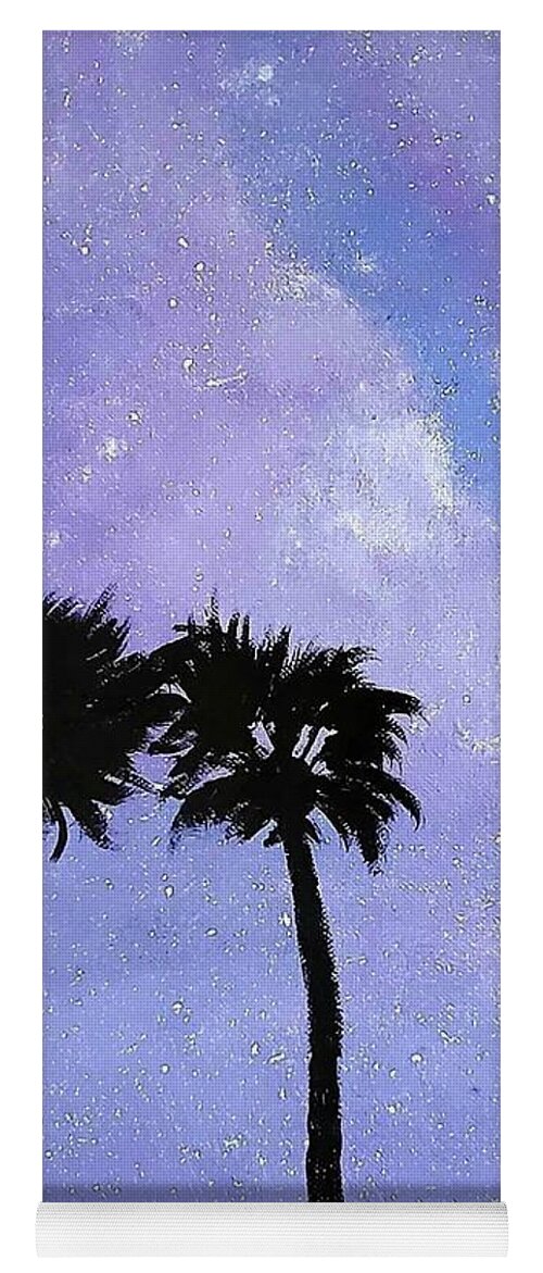  Yoga Mat featuring the painting Palmetto Night by Amy Kuenzie