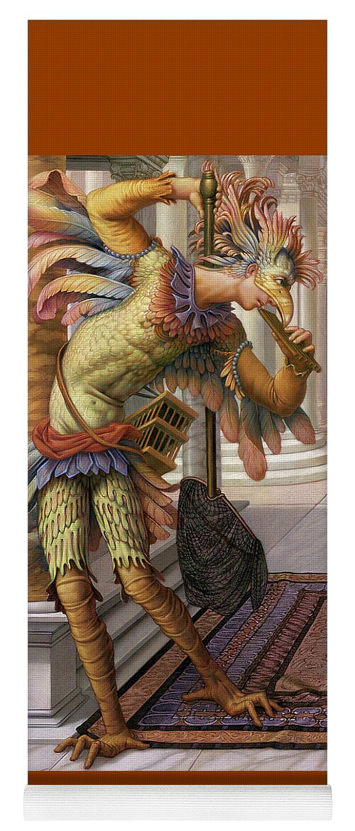 Papageno Yoga Mat featuring the painting Papageno by Kurt Wenner