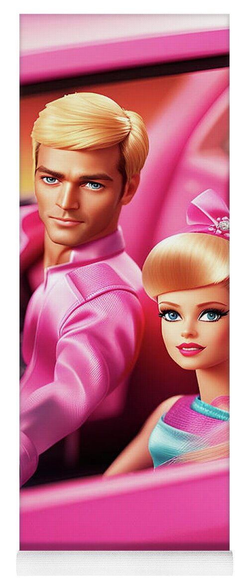 Paparazzi Gets Great Shot Of Barbie and Ken Yoga Mat by Movie Poster Prints  - Fine Art America