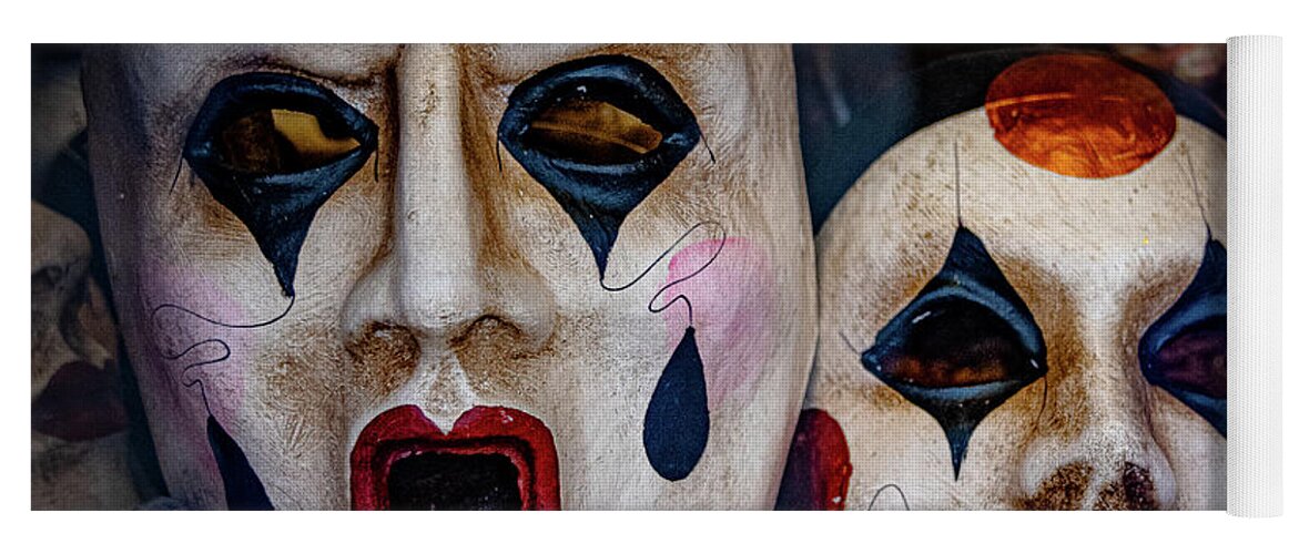 Italy Yoga Mat featuring the photograph Paper Mache Masks by David Downs