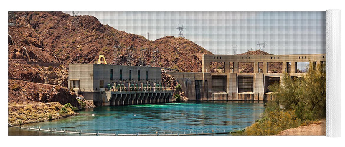 Parker Dam Yoga Mat featuring the photograph Parker Dam on Havasu Lake, Arizona by Tatiana Travelways