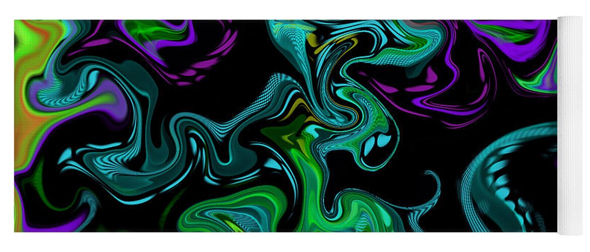 Passionate Fury Yoga Mat featuring the digital art Passionate Fury by Susan Fielder