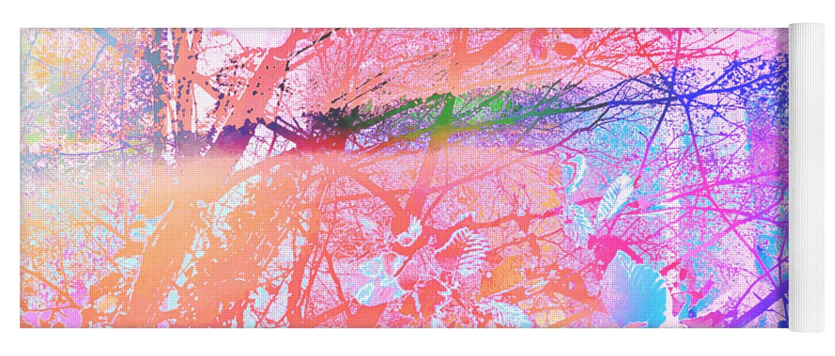 Pastel Yoga Mat featuring the digital art Pastel under the trees by Itsonlythemoon -