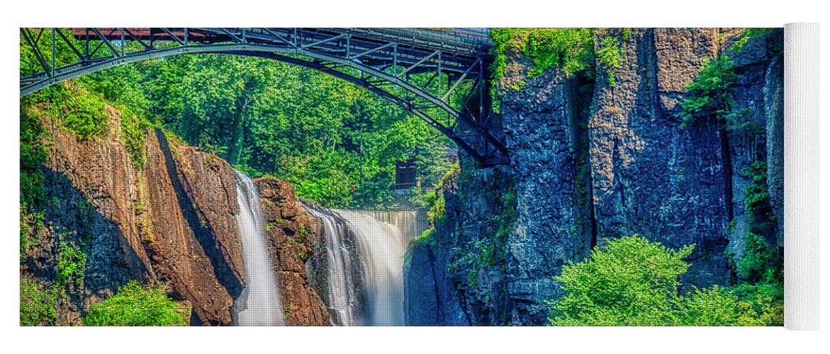 Great Falls Yoga Mat featuring the photograph Paterson Great Falls by Penny Polakoff