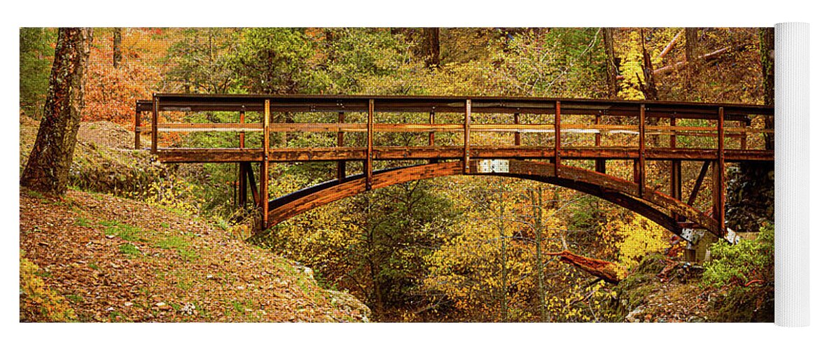 Bridge Yoga Mat featuring the photograph PCT Bridge Over Squaw Valley Creek by Mike Lee