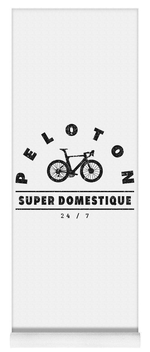 Peloton Super Domestique 24 7 Bike Theme Gifts for a Cyclist Black Yoga Mat  by Henry B - Pixels Merch