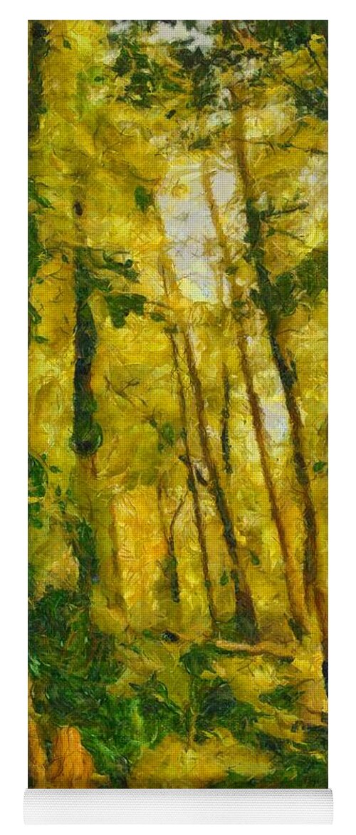 Woods Yoga Mat featuring the mixed media Pennsylvania Woods by Christopher Reed