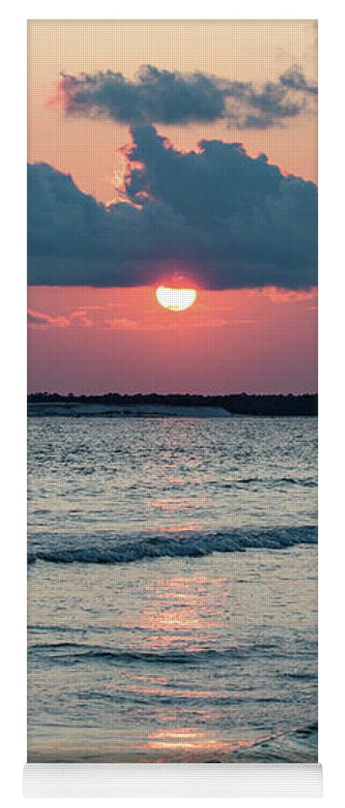 Pensacola Yoga Mat featuring the photograph Pensacola Pass Sunset by Beachtown Views