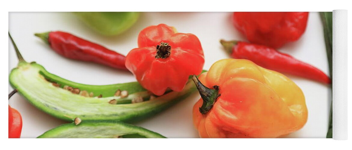 Food Peppers Yoga Mat featuring the photograph Pepper Mix by Baggieoldboy
