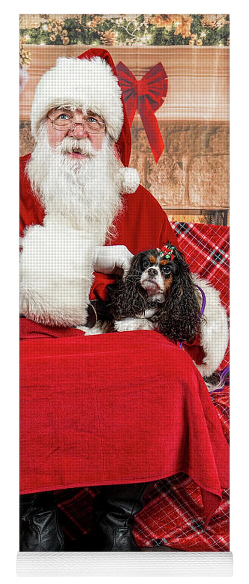 Peppermint Yoga Mat featuring the photograph Peppermint with Santa 1 by Christopher Holmes