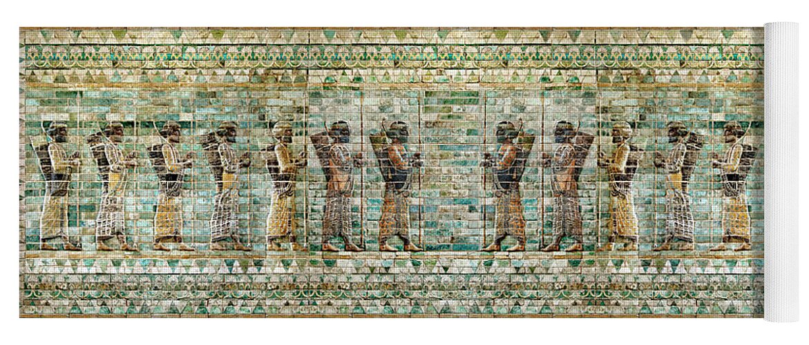 Persian Immortals Frieze Yoga Mat featuring the photograph Persian Immortals Frieze by Weston Westmoreland