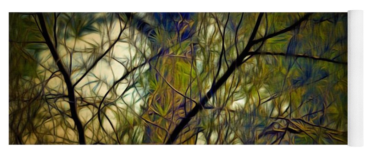 Branches Yoga Mat featuring the mixed media Piney Branches by Christopher Reed