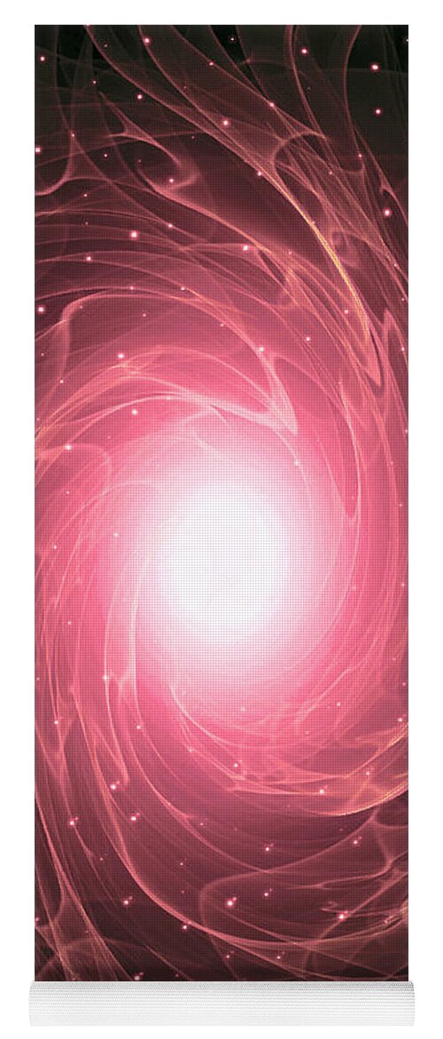 Pink Yoga Mat featuring the digital art Pink flare by Giada Rossi