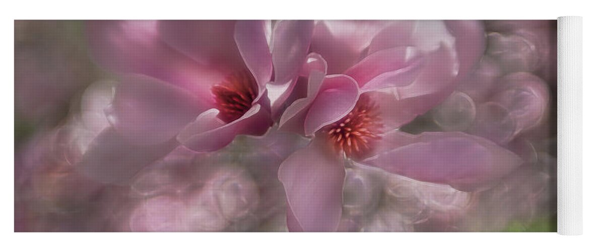 Pink Yoga Mat featuring the photograph Pink Magnolia's by Sylvia Goldkranz