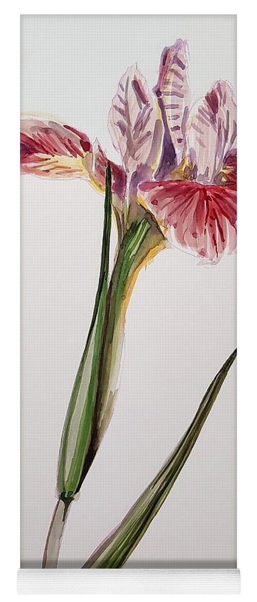 Flower Yoga Mat featuring the painting Pink Orchid by George Cret