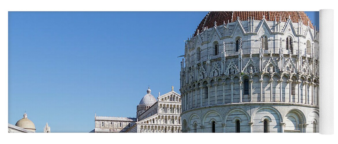 Pisa Yoga Mat featuring the photograph Pisa Baptistery by Andrew Lalchan