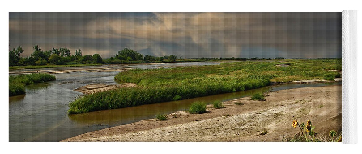 Hall County Yoga Mat featuring the photograph Platte River, South of Alda by Jeff White