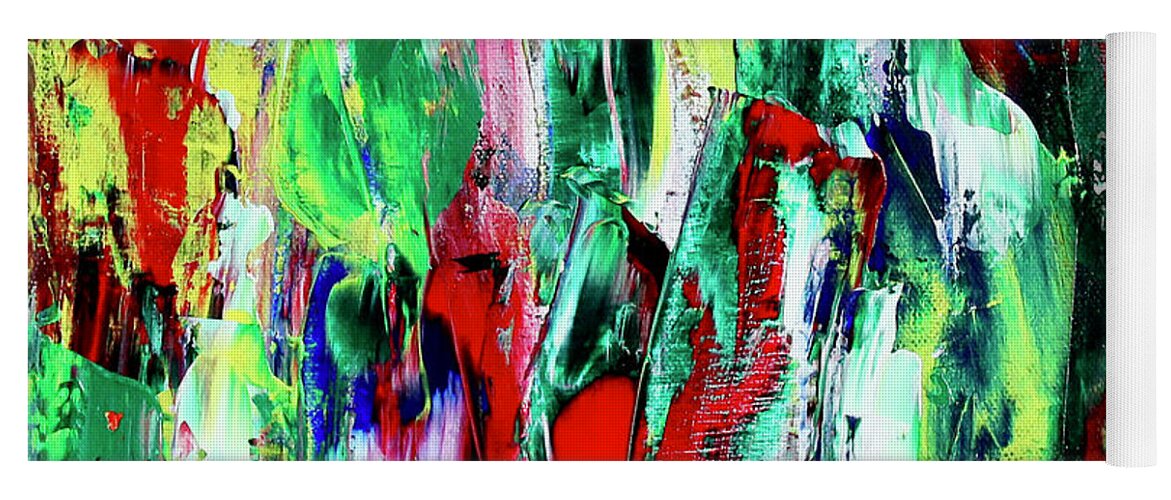 Abstract Yoga Mat featuring the painting Playful Piece 1 by Teresa Moerer
