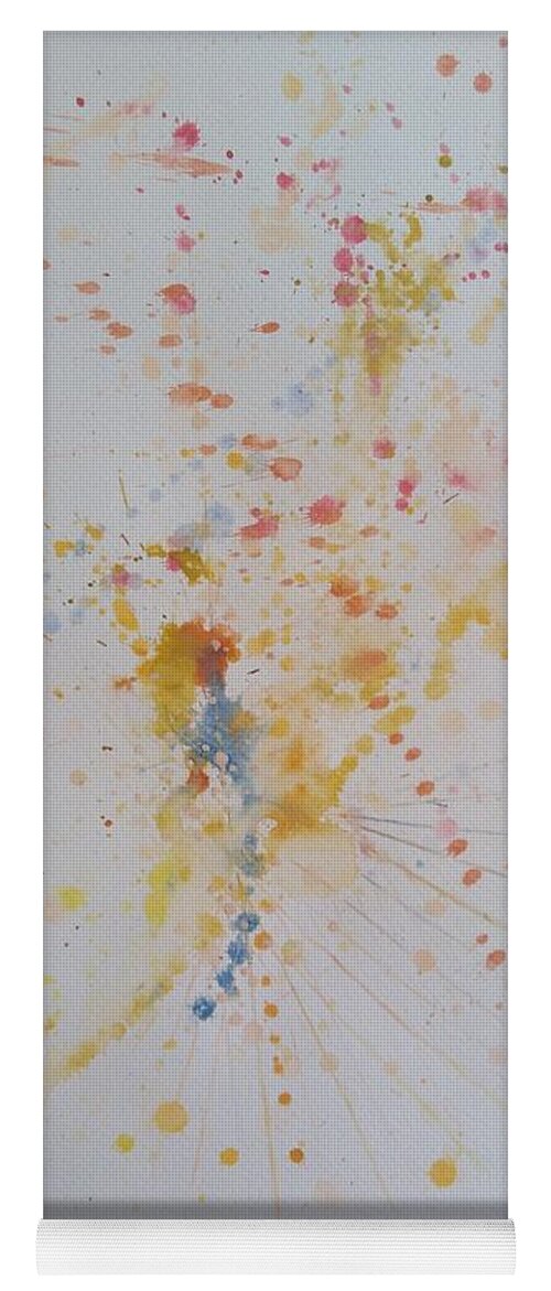 Abstract Yoga Mat featuring the painting Playing In Abstract #4 by Sukalya Chearanantana