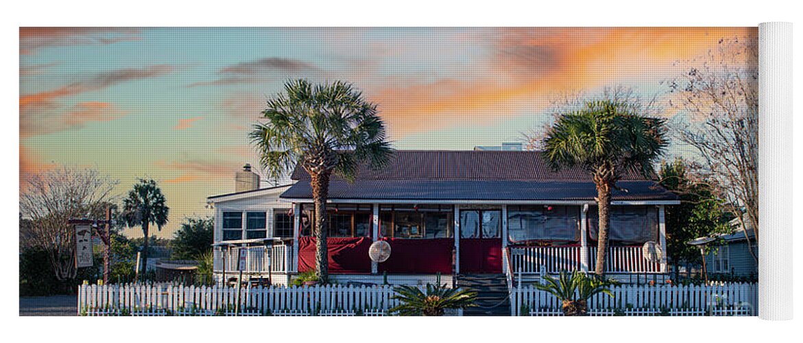 Poe's Tavern Yoga Mat featuring the photograph Poe's Tavern - Middle Street - Sullivan's Island South Carolina by Dale Powell