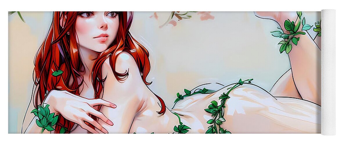 Poison Yoga Mat featuring the digital art Poison Ivy Enhanced 3 by Bill Richards