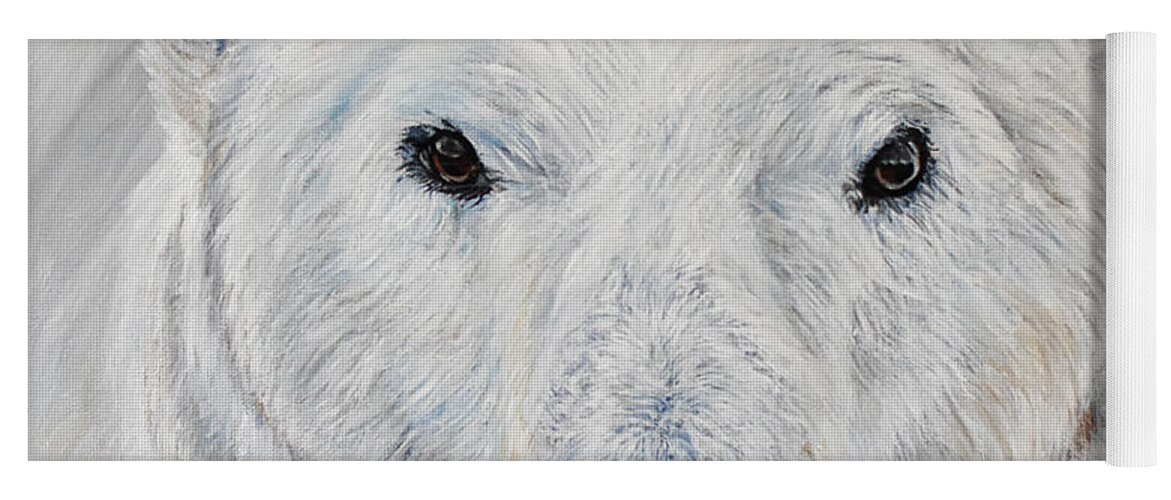 Hypercarnivores Yoga Mat featuring the painting Polar Bear - Churchill by Marilyn McNish
