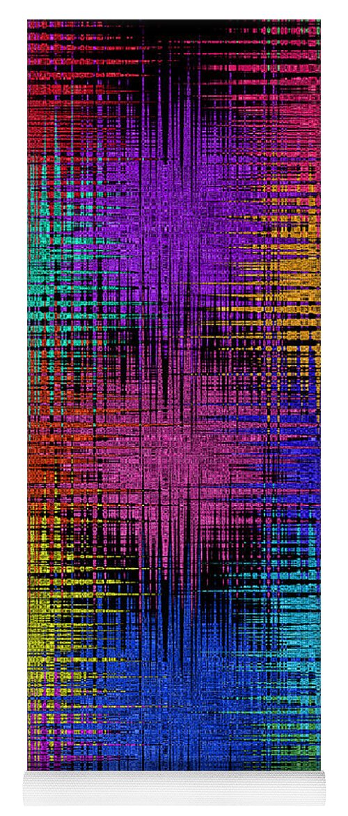Abstract Yoga Mat featuring the digital art Pom Poms Fireworks - Abstract by Ronald Mills