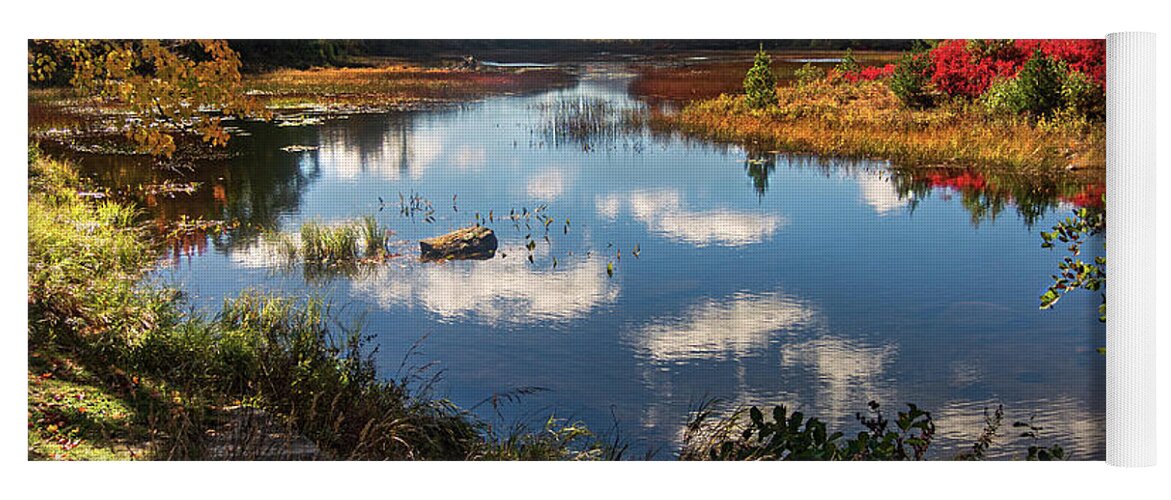 Acadia National Park Yoga Mat featuring the photograph Pond on Carriage Road by Paul Mangold