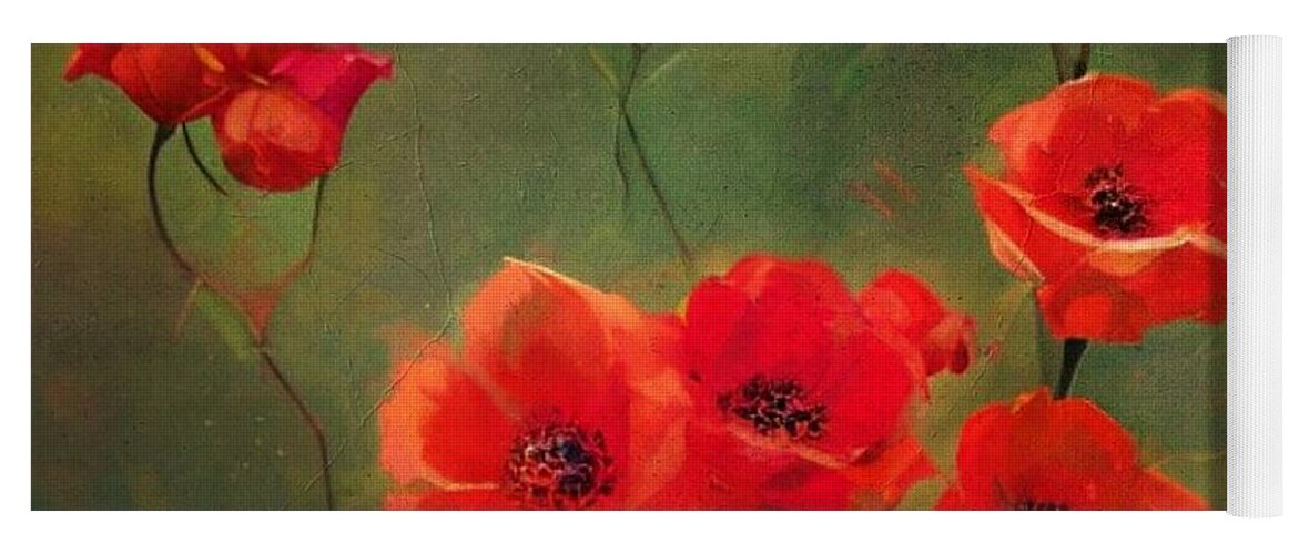 Poppies Yoga Mat featuring the photograph Poppies by Claudia Zahnd-Prezioso