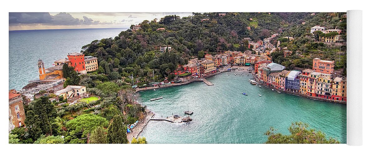 National Park Yoga Mat featuring the photograph Portofino - The Bay - Italy by Paolo Signorini