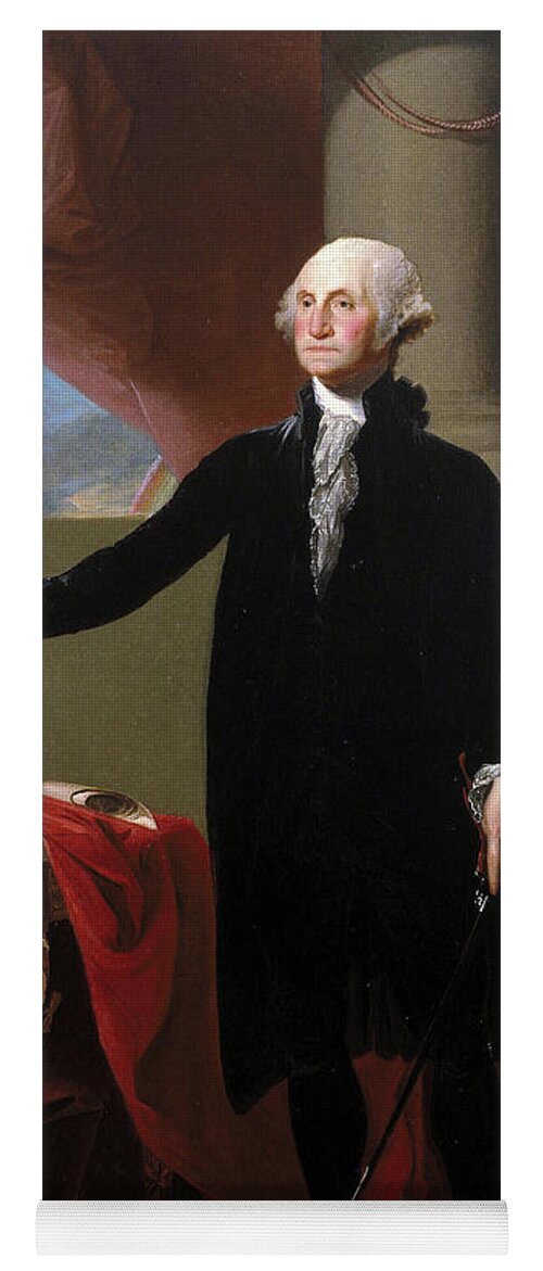 Portrait Yoga Mat featuring the painting Portrait of Standing George Washington by Gilbert Stuart
