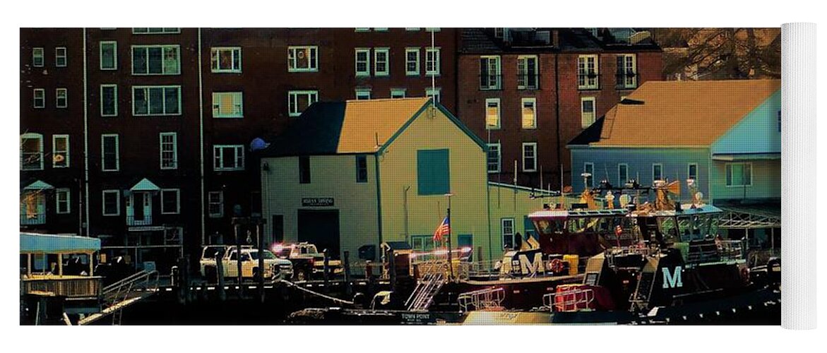 - Portsmouth Nh Tugboat Yoga Mat featuring the photograph - Portsmouth NH Tugboat by THERESA Nye