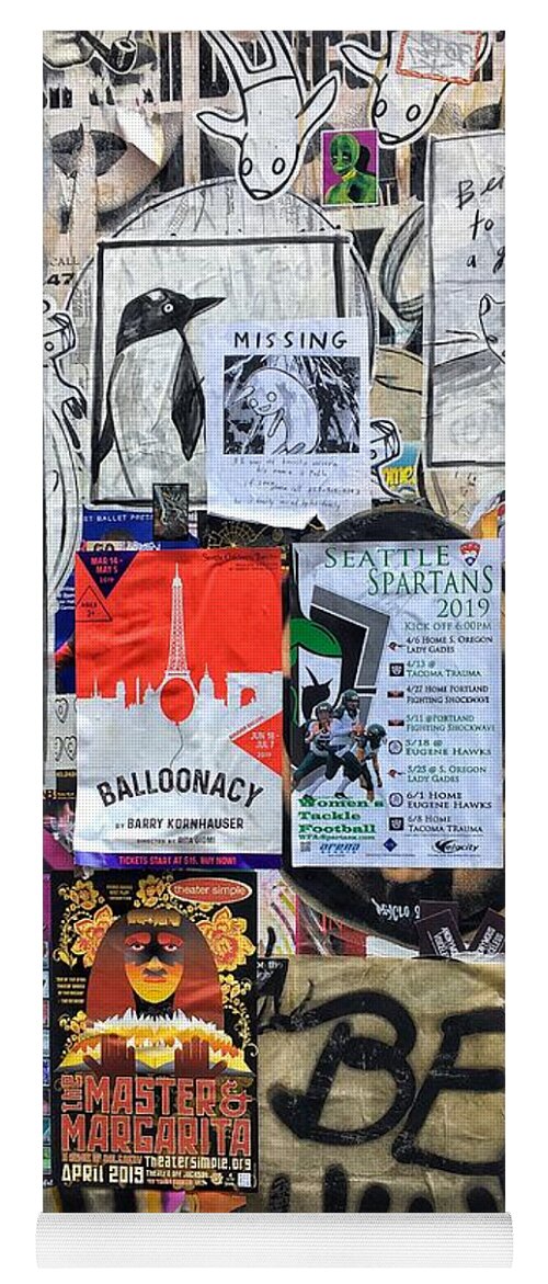 Post Alley Yoga Mat featuring the photograph Post Alley Poster Wall 6 by Jerry Abbott