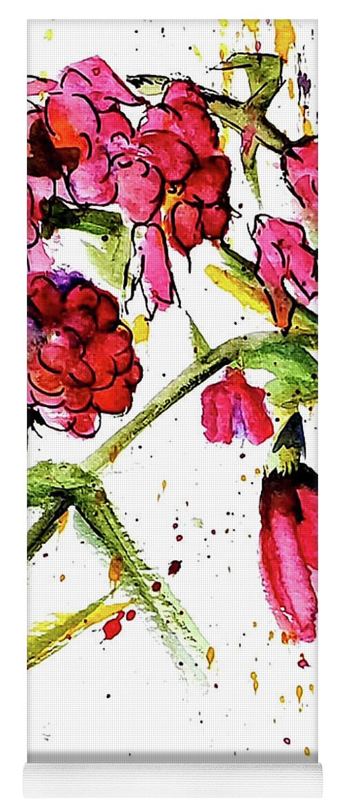 Pretty Yoga Mat featuring the painting Pretty in Pink by Eileen Kelly