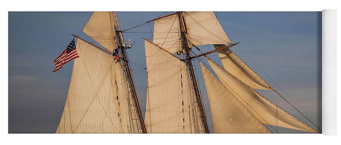 Tall Ship Yoga Mat featuring the photograph Pride of Baltimore II by Dale Kincaid