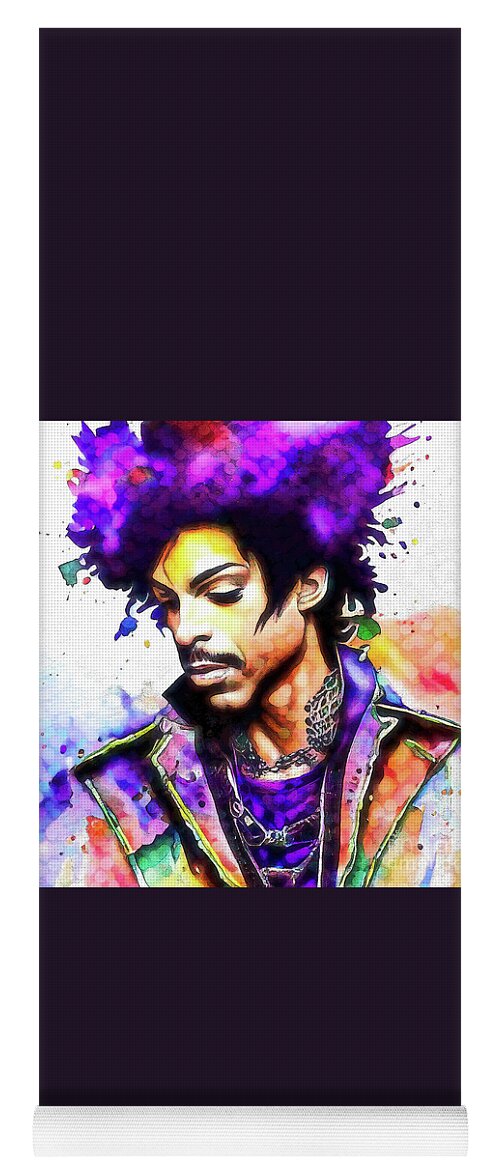 Prince Yoga Mat featuring the painting Prince by Tina LeCour