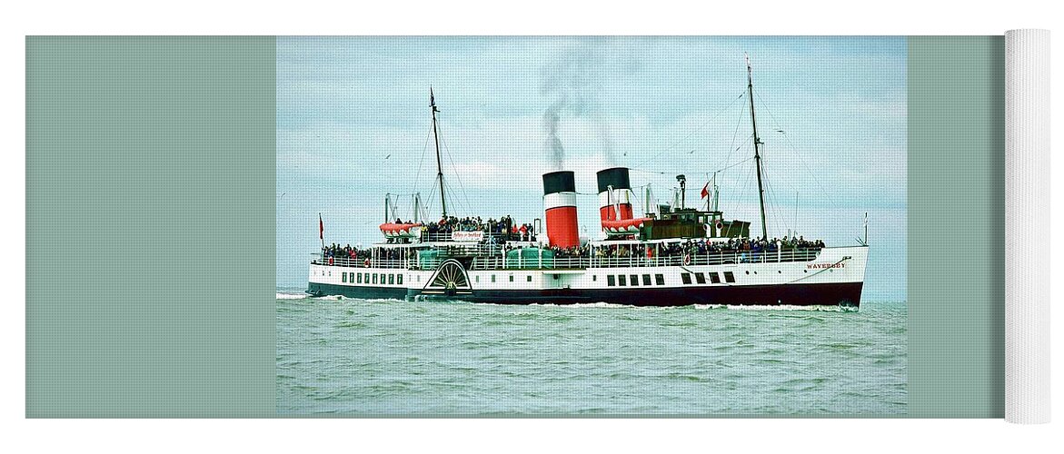 Ps Waverley Yoga Mat featuring the photograph PS Waverley Paddle Steamer 1977 by Gordon James