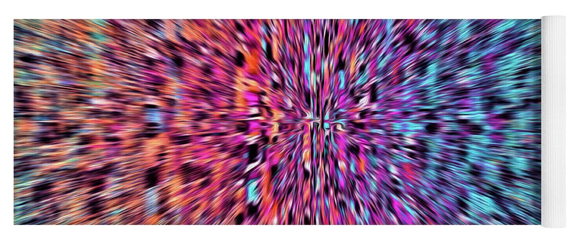 Abstract Yoga Mat featuring the digital art Psychedelic - Trippy Optical Illusion by Ronald Mills