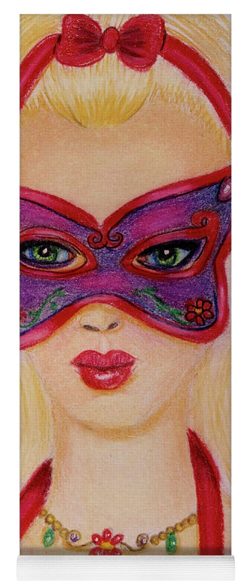 Fashion Yoga Mat featuring the painting Purple Masquerade by Dorothy Lee