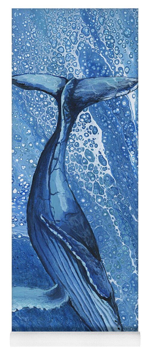 Humpback Yoga Mat featuring the painting Queen Of The Deep by Darice Machel McGuire