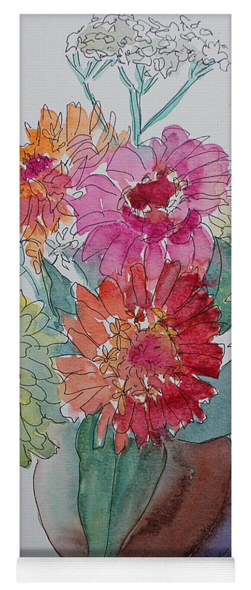 Bouquet Yoga Mat featuring the painting Quick Pick by Ruth Kamenev
