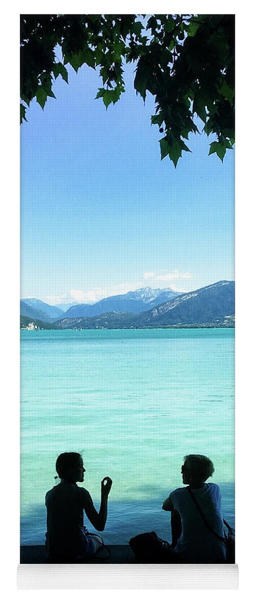 Talloires Yoga Mat featuring the photograph Quiet Words - Annecy, France by John Soffe