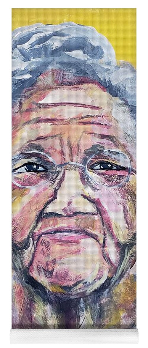 Grandmother Yoga Mat featuring the painting Quintessential Grandmother by Mark Ross