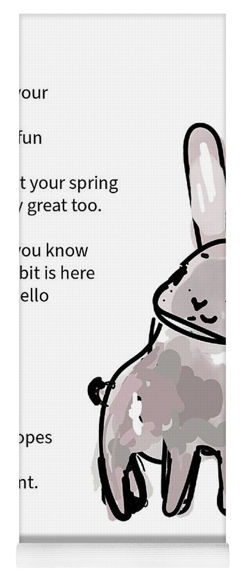 Rabbit Easter Poem Yoga Mat by Ashley Rice - Fine Art America