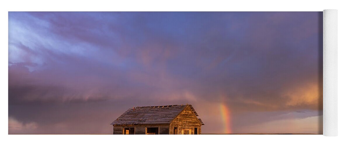 Storms Yoga Mat featuring the photograph Rainbow at the Sunshine School by Darren White