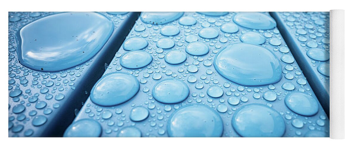 Rain Yoga Mat featuring the photograph Raindrops 2 by Nigel R Bell