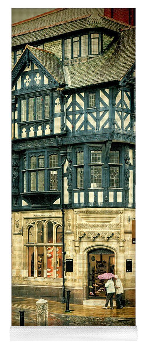Chester Yoga Mat featuring the photograph Rainy Day, Chester, England by Elaine Teague
