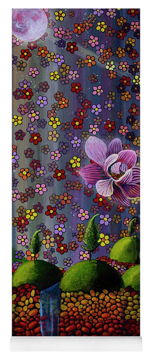  Yoga Mat featuring the painting Rays of Violet by Mindy Huntress