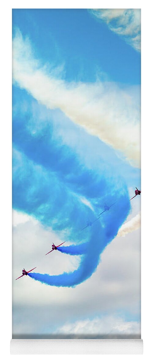 Airplane Yoga Mat featuring the photograph Red Arrows by Rastislav Margus